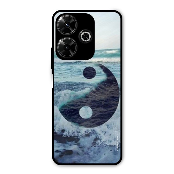 Oceanic Peace Design Metal Back Case for Poco M6 Plus