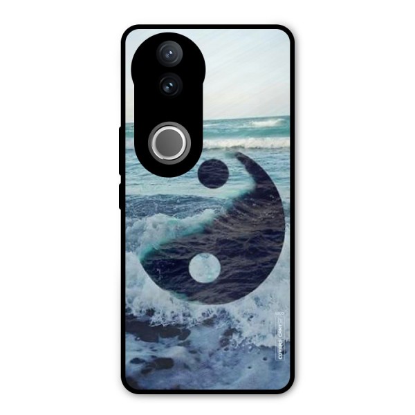 Oceanic Peace Design Metal Back Case for Vivo V50e