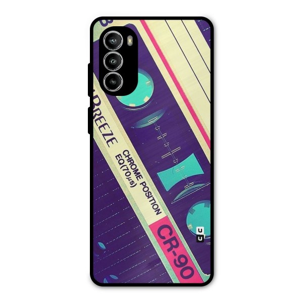 Old Casette Shade Metal Back Case for Moto G52