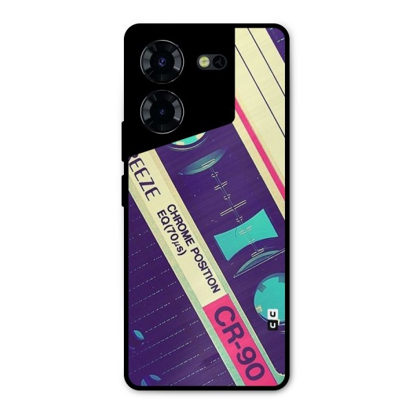 Old Casette Shade Metal Back Case for Tecno Pova 5 Pro 5G