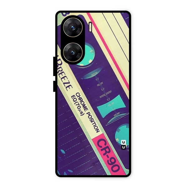 Old Casette Shade Metal Back Case for Vivo V29e