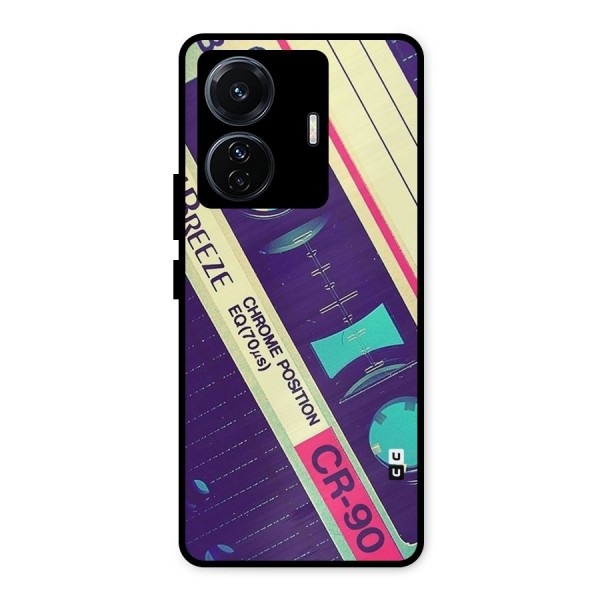 Old Casette Shade Metal Back Case for iQOO Z6