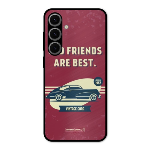 Old Friends Vintage Car Metal Back Case for Galaxy S24 FE