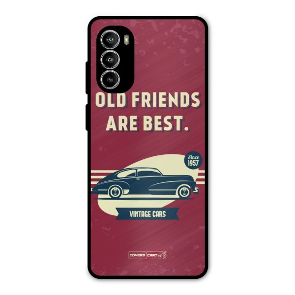 Old Friends Vintage Car Metal Back Case for Moto G52