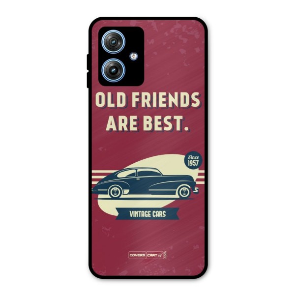 Old Friends Vintage Car Metal Back Case for Moto G54