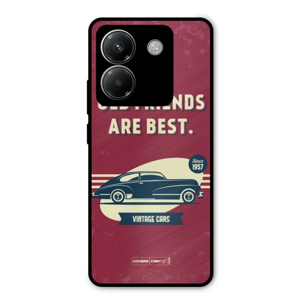 Old Friends Vintage Car Metal Back Case for Poco M7 Pro 5G