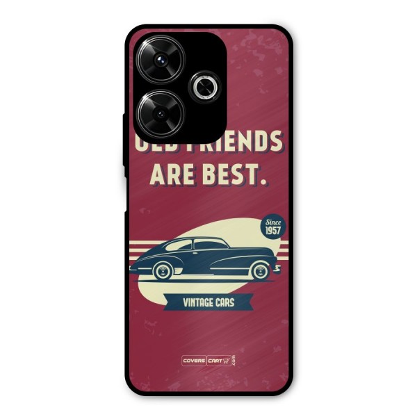 Old Friends Vintage Car Metal Back Case for Redmi 13 5G