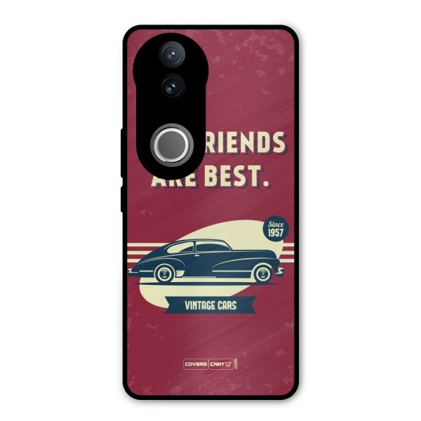 Old Friends Vintage Car Metal Back Case for Vivo V50e