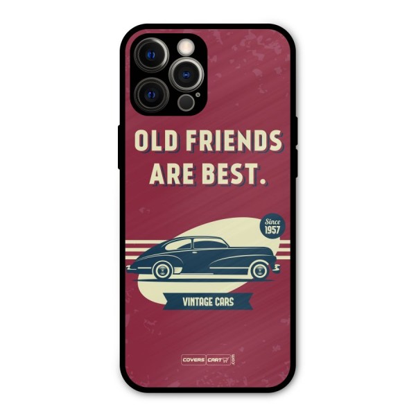 Old Friends Vintage Car Metal Back Case for iPhone 12 Pro Max