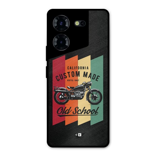 Old School Bike Metal Back Case for Tecno Pova 5 Pro 5G