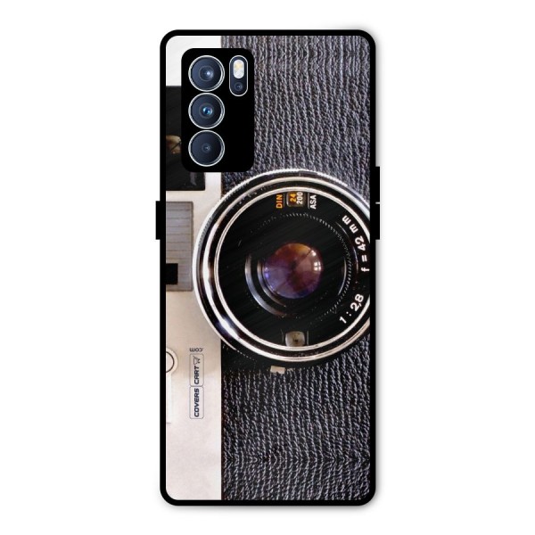 Old School Camera Metal Back Case for Oppo Reno6 Pro 5G