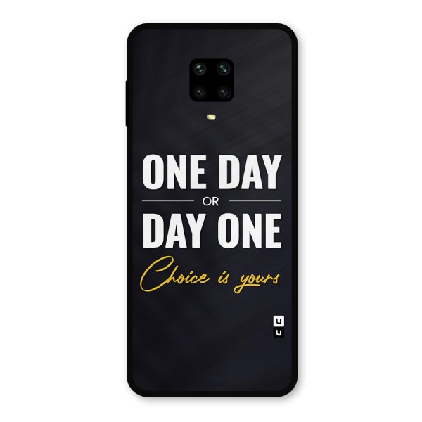 One Day or Day One Metal Back Case for Redmi Note 9 Pro