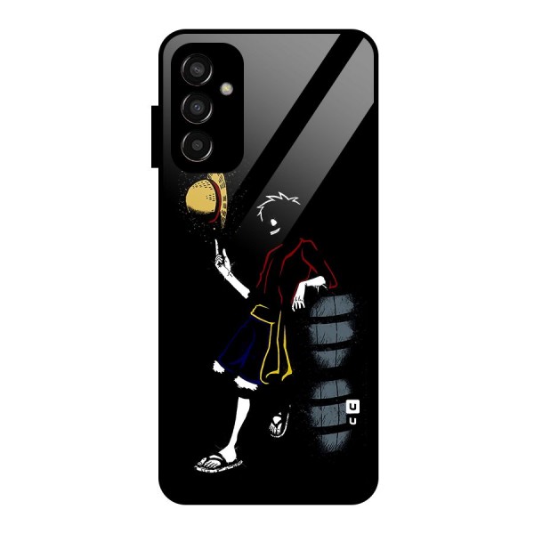 One Piece Luffy Style Glass Back Case for Galaxy F13