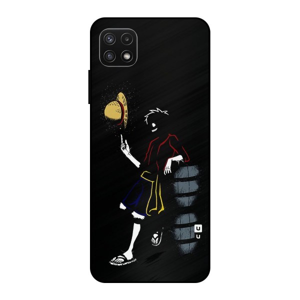 One Piece Luffy Style Metal Back Case for Galaxy A22 5G
