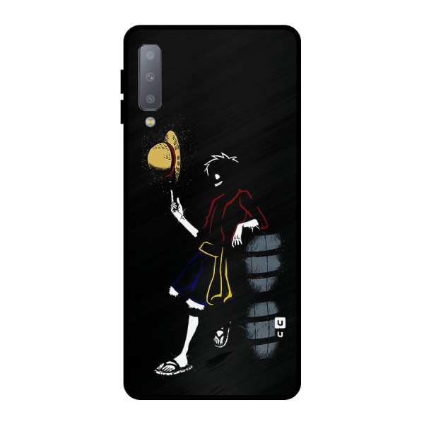 One Piece Luffy Style Metal Back Case for Galaxy A7 (2018)