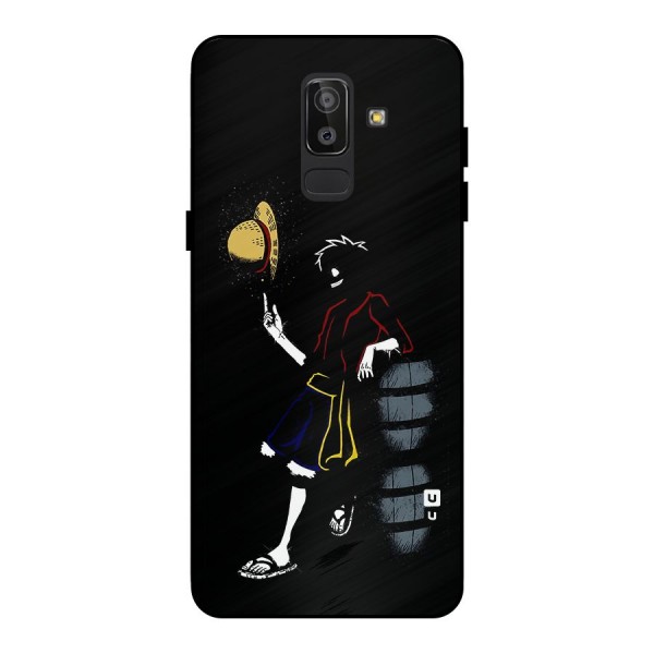 One Piece Luffy Style Metal Back Case for Galaxy J8