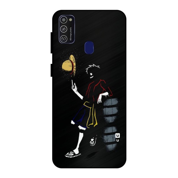 One Piece Luffy Style Metal Back Case for Galaxy M21