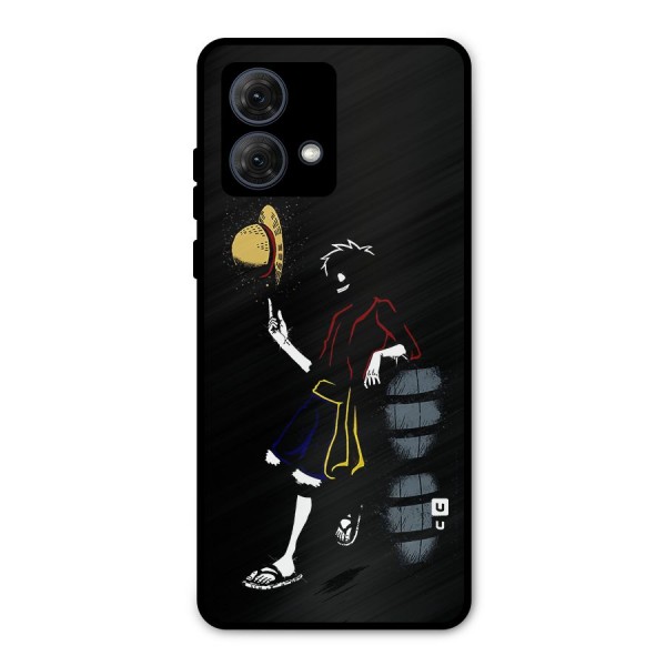One Piece Luffy Style Metal Back Case for Moto G84