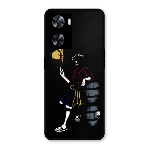 One Piece Luffy Style Metal Back Case for Oppo A57 2022