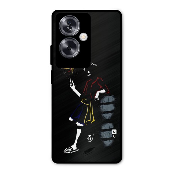 One Piece Luffy Style Metal Back Case for Oppo A79 5G