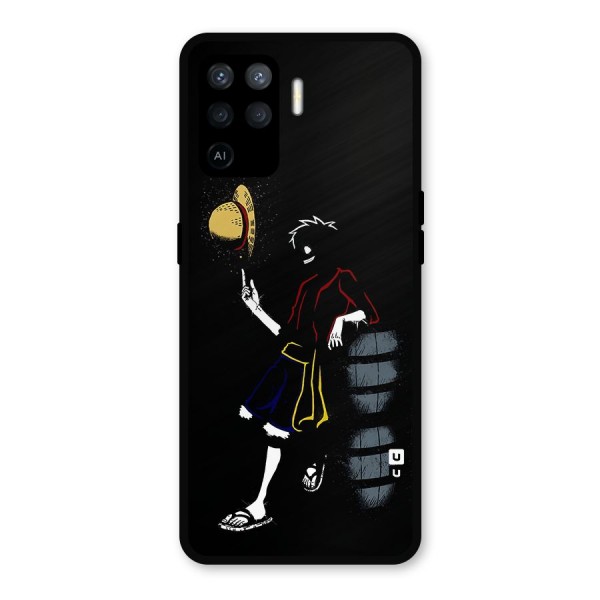 One Piece Luffy Style Metal Back Case for Oppo F19 Pro