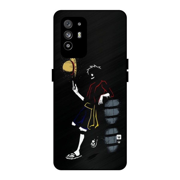 One Piece Luffy Style Metal Back Case for Oppo F19 Pro Plus 5G