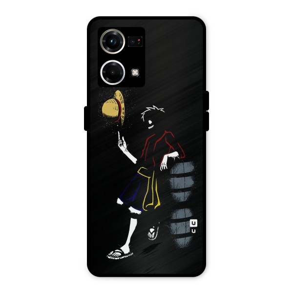 One Piece Luffy Style Metal Back Case for Oppo F21 Pro 4G