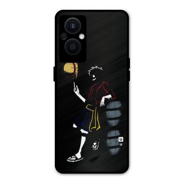 One Piece Luffy Style Metal Back Case for Oppo F21 Pro 5G