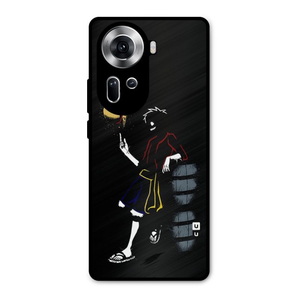 One Piece Luffy Style Metal Back Case for Oppo Reno11 5G