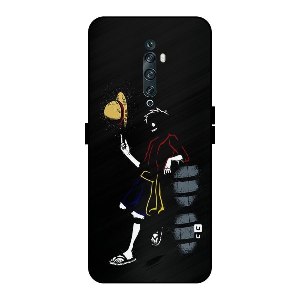 One Piece Luffy Style Metal Back Case for Oppo Reno2 F