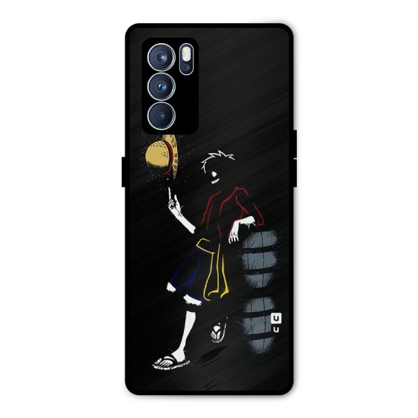 One Piece Luffy Style Metal Back Case for Oppo Reno6 Pro 5G