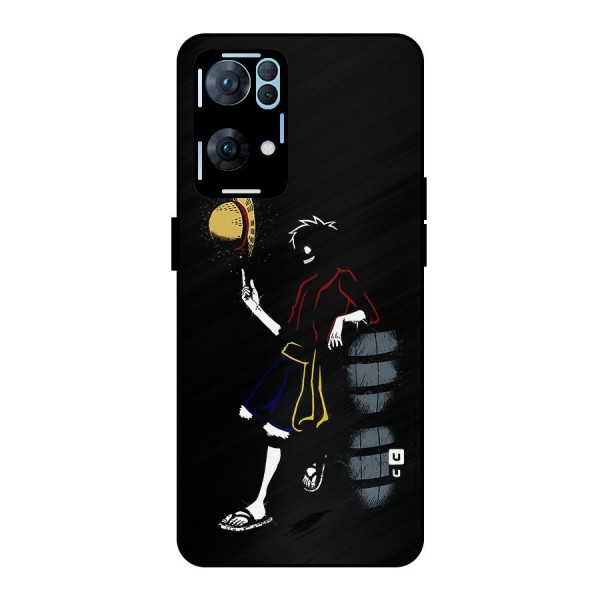 One Piece Luffy Style Metal Back Case for Oppo Reno7 Pro 5G