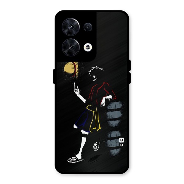 One Piece Luffy Style Metal Back Case for Oppo Reno8 5G