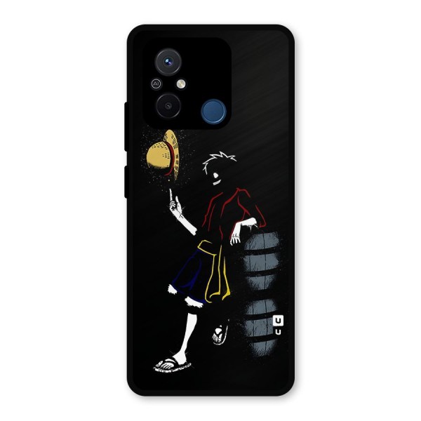 One Piece Luffy Style Metal Back Case for Poco C55