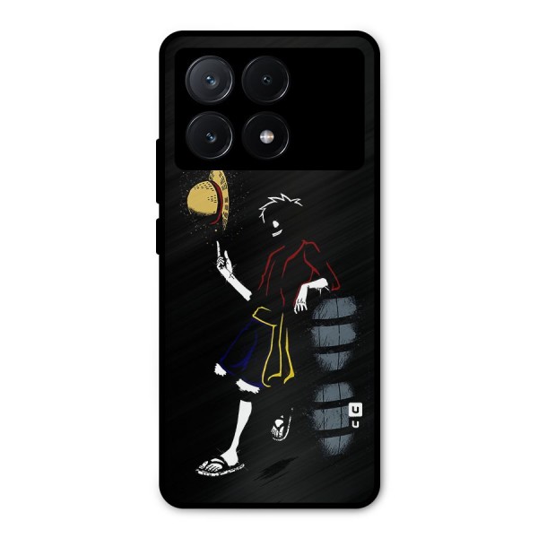 One Piece Luffy Style Metal Back Case for Poco X6 Pro