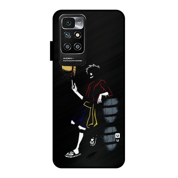 One Piece Luffy Style Metal Back Case for Redmi 10 Prime