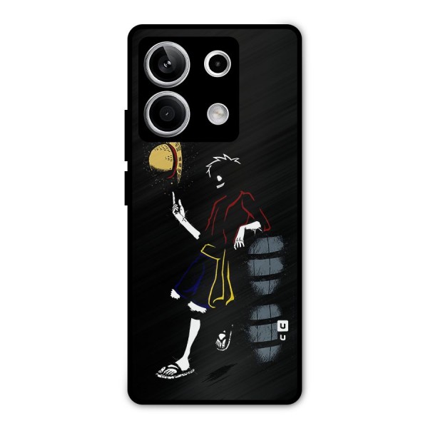 One Piece Luffy Style Metal Back Case for Redmi Note 13 5G