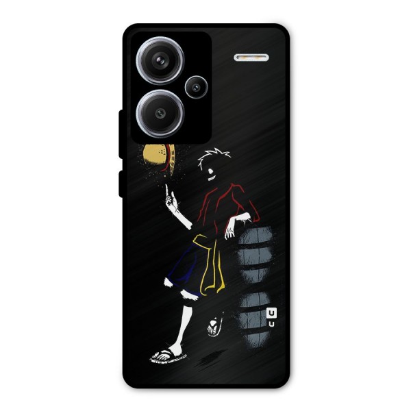 One Piece Luffy Style Metal Back Case for Redmi Note 13 Pro Plus