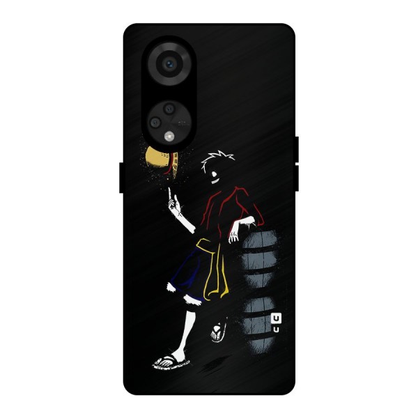 One Piece Luffy Style Metal Back Case for Reno8 T 5G