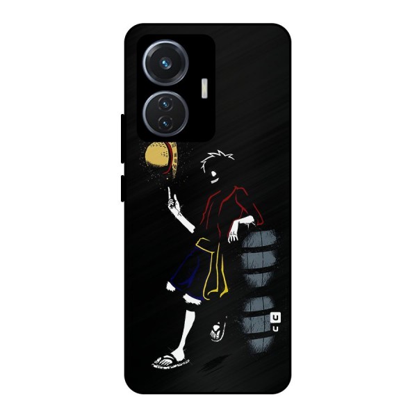 One Piece Luffy Style Metal Back Case for Vivo T1 44W