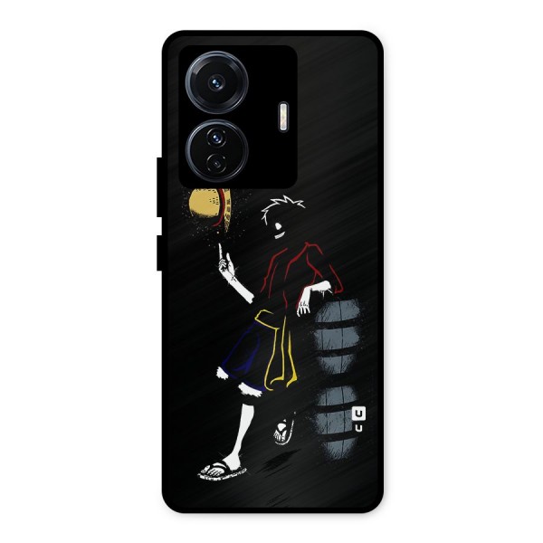 One Piece Luffy Style Metal Back Case for Vivo T1 Pro