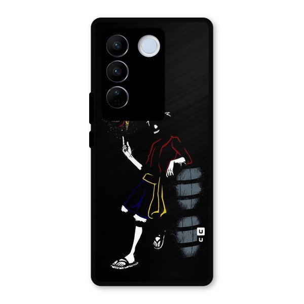 One Piece Luffy Style Metal Back Case for Vivo V27