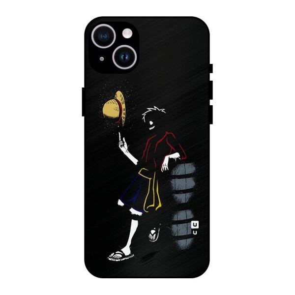 One Piece Luffy Style Metal Back Case for iPhone 14 Plus