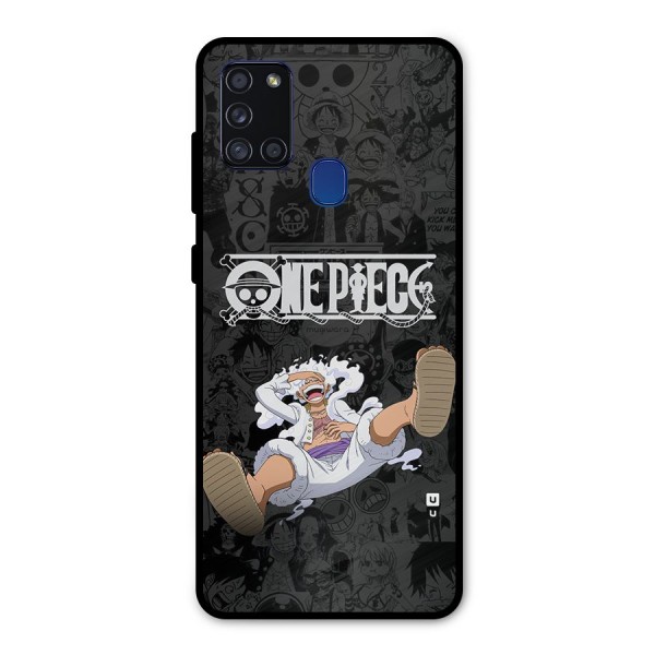 One Piece Manga Laughing Metal Back Case for Galaxy A21s