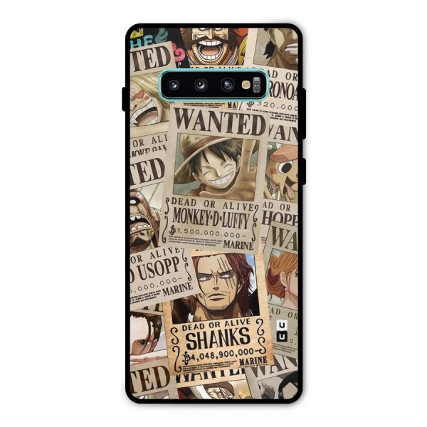 One Piece Most Wanted Metal Back Case for Galaxy S10 Plus