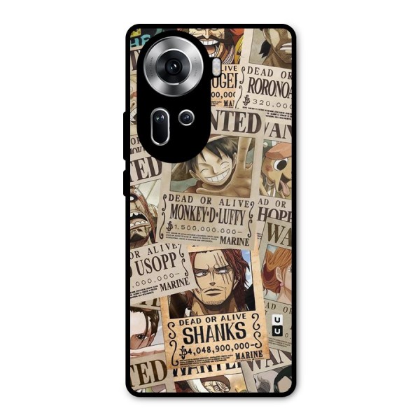 One Piece Most Wanted Metal Back Case for Oppo Reno11 5G