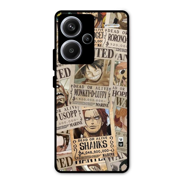 One Piece Most Wanted Metal Back Case for Redmi Note 13 Pro Plus