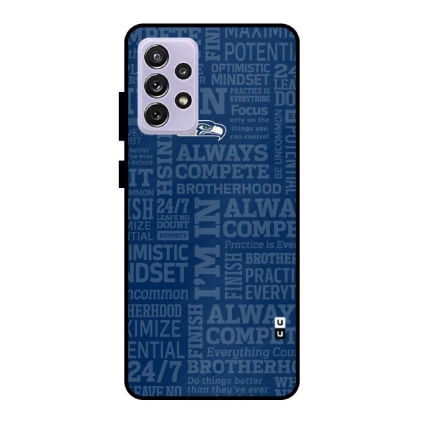 Optimistic Blue Metal Back Case for Galaxy A72