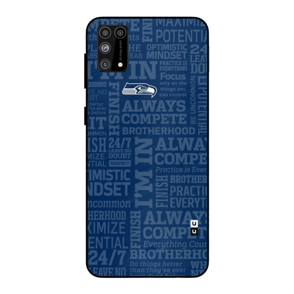 Optimistic Blue Metal Back Case for Galaxy F41
