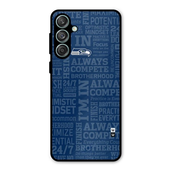 Optimistic Blue Metal Back Case for Galaxy M55 5G